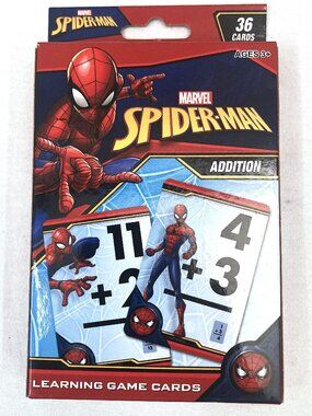 Spider-Man - 36 Addition Learning Game Colored Flash Cards